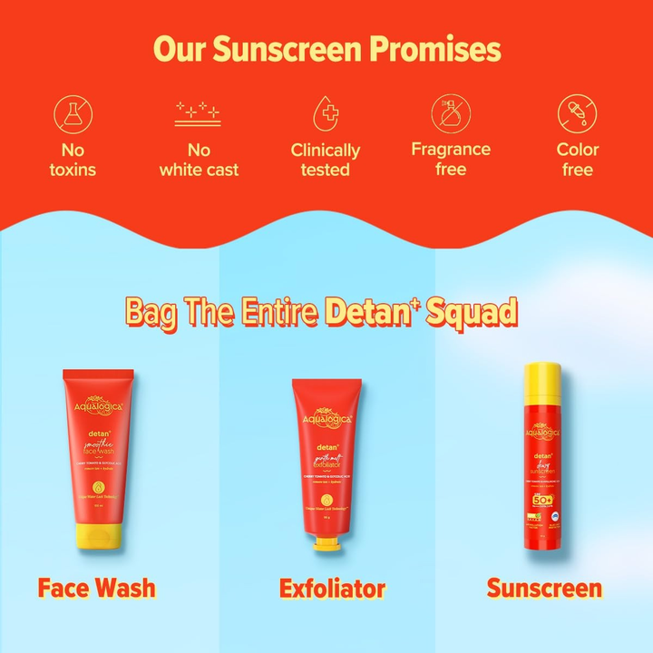 AQUALOGICA DETAN+ DEWY SUNSCREEN SPF50+ 50G