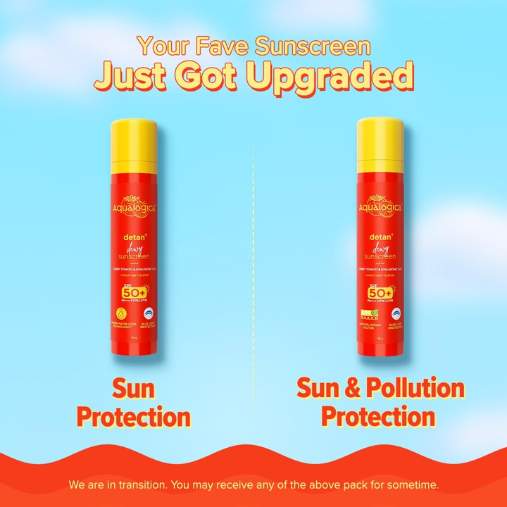 AQUALOGICA DETAN+ DEWY SUNSCREEN SPF50+ 50G