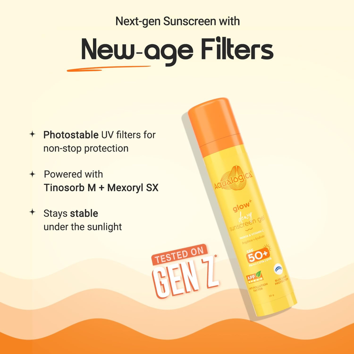 AQUALOGICA GLOW + DEWY SUNSCREEN PAPAYA+ VIAMIN C 50G