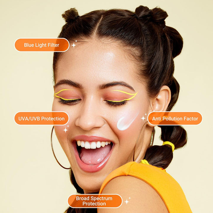 AQUALOGICA GLOW + DEWY SUNSCREEN PAPAYA+ VIAMIN C 50G