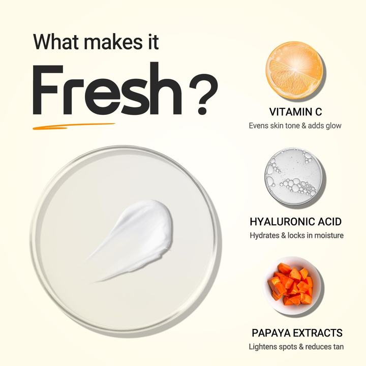 AQUALOGICA GLOW + DEWY SUNSCREEN PAPAYA+ VIAMIN C 50G
