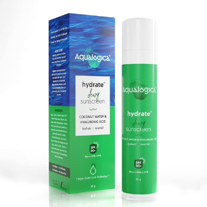 AQUALOGICA HYDRATE + DEWY SUNSCREEN COCONUT WATER & HYALURONIC ACID 50G
