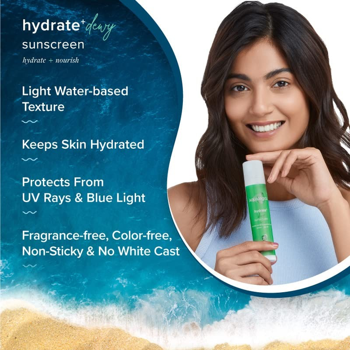 AQUALOGICA HYDRATE + DEWY SUNSCREEN COCONUT WATER & HYALURONIC ACID 50G