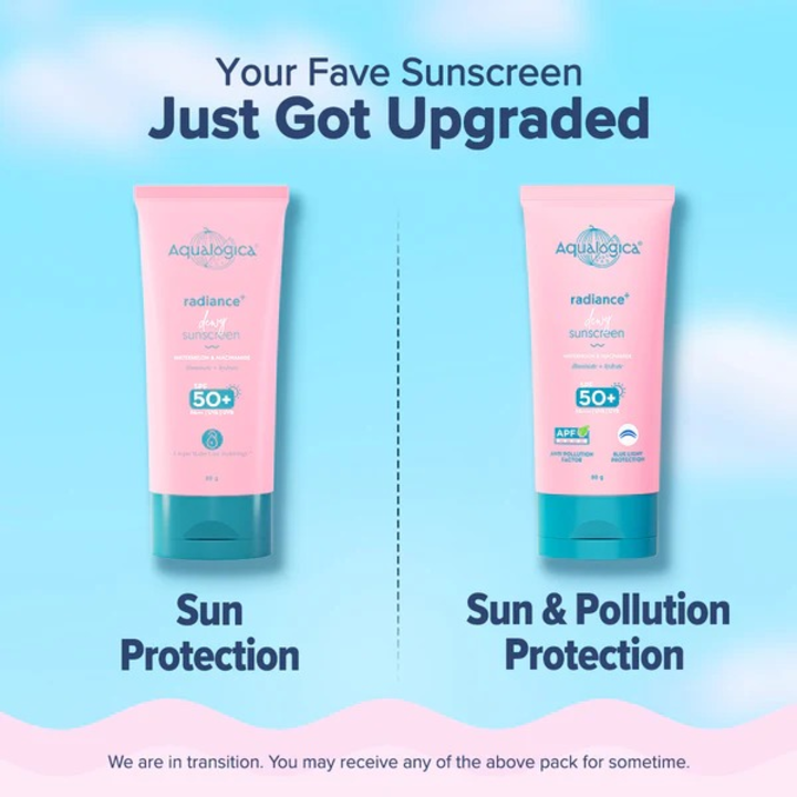 AQUALOGICA RADIANCE SUNSCREEN WATERMELON & NIACINAMIDE SPF 50+ 80G