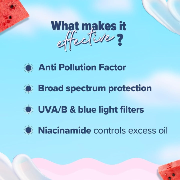 AQUALOGICA RADIANCE+ DEWY SUNSCREEN WATERMELON + NIACINAMIDE- 50GM
