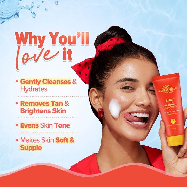 AQUALOGICA GLOW + SMOOTHIE FACE WASH 100ML