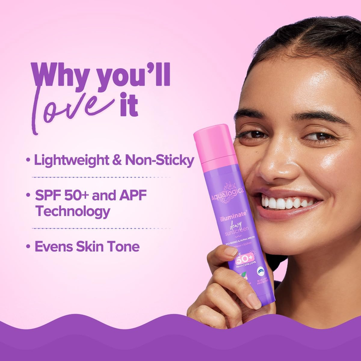 AQUALOGICA ILLUMINATE DEWY SUNSCREEN SPF50+ 50G