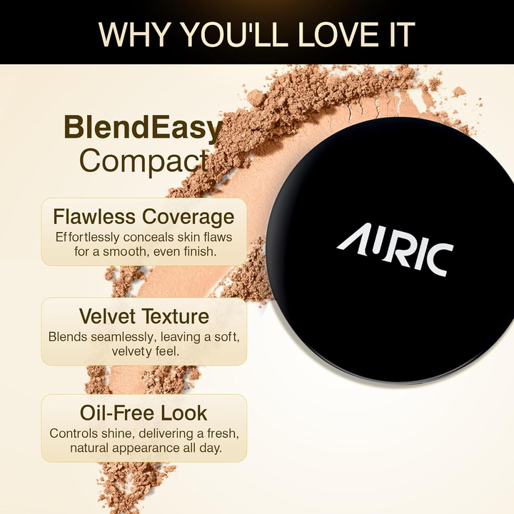 AURIC BLEND EASY COMPACT IVORY TOUCH 1204- 9GM