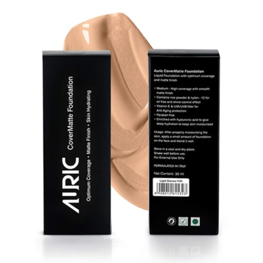 AURIC COVER MATTE FOUNDATION LIGHT SIENNA 1101- 30ML