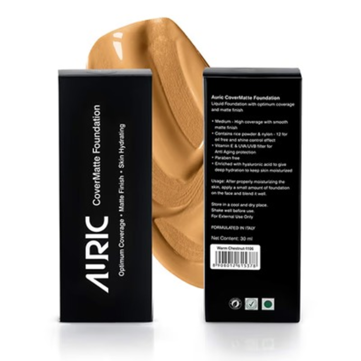 AURIC COVER MATTE FOUNDATION WARM CHESTNUT 1106- 30ML