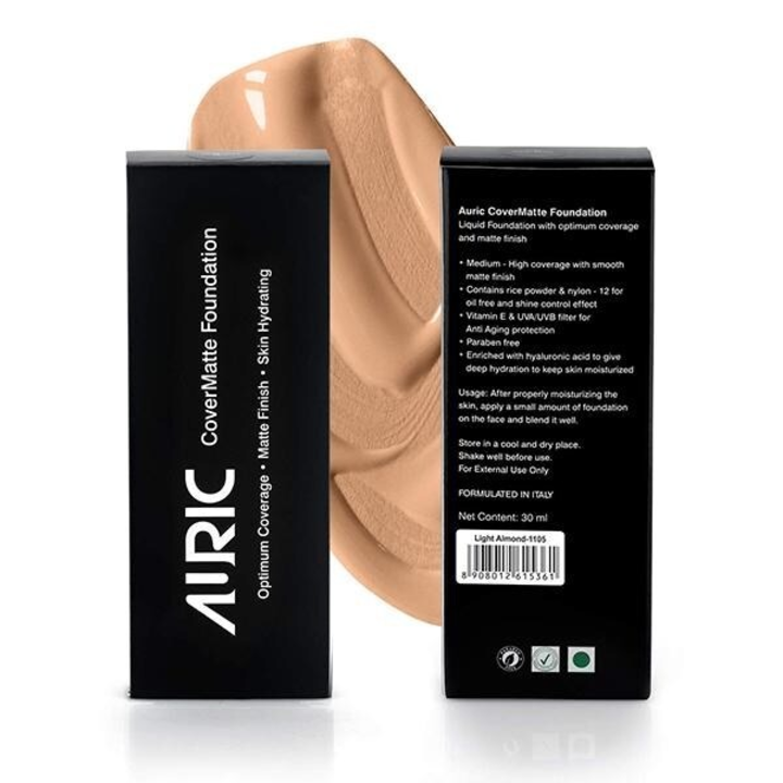AURIC COVER MATTE FOUNDATION WARM HONEY 1103- 30ML