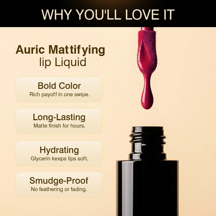 AURIC MATTIFYING LIP LIQUID BUBBLEGUM BLISS 3315
