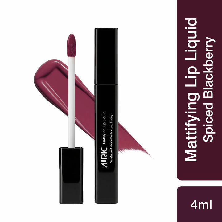 AURIC MATTIFYING LIQUID LIPSTICK SPICED BALCKBERRY 3305- 4ML