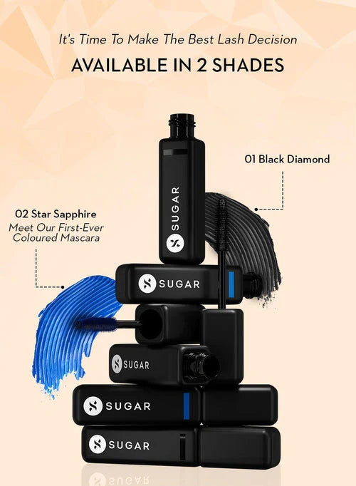 SUGAR BOLD UNFOLD WATERPROOF MASCARA 01 BLACK DIAMOND 10ML