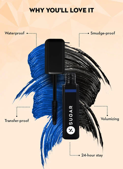 SUGAR BOLD UNFOLD WATERPROOF MASCARA 01 BLACK DIAMOND 10ML