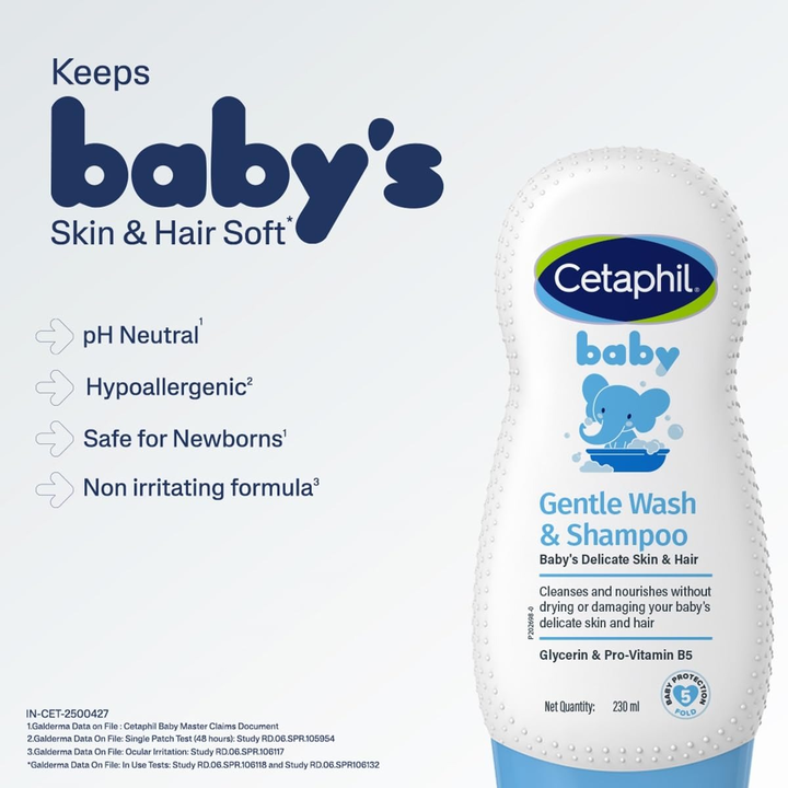 CETAPHIL BABY GENTLE WASH&SHAMPOO HAIR&BODY 230ML