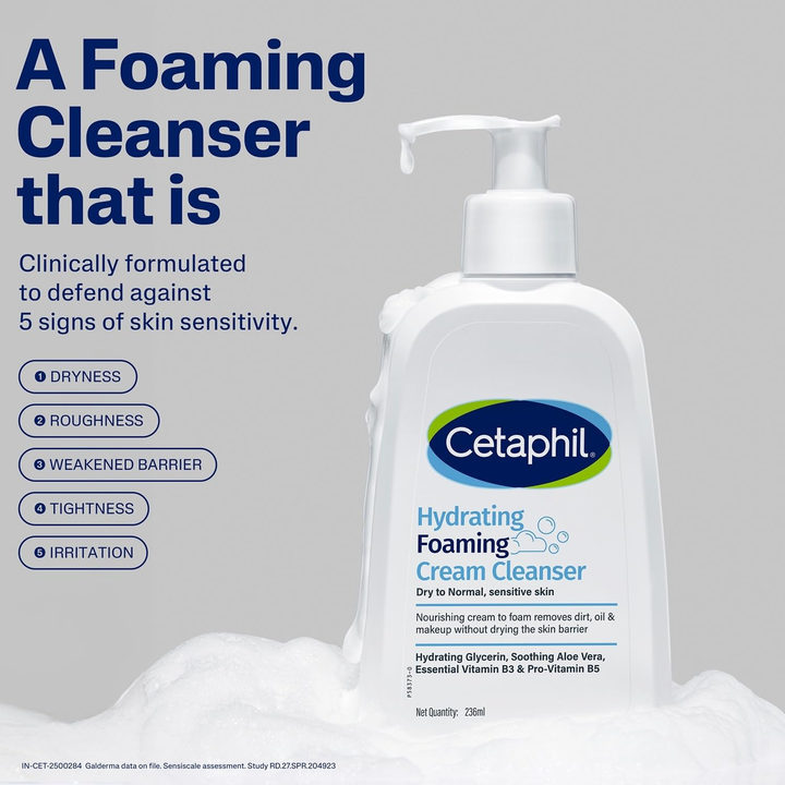 CETAPHIL HYDRATING FOAMING CREAM CLEANSER 236 ML