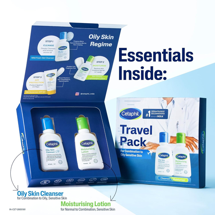 CETAPHIL OIL CONTROL TRAVEL PACK CLEANSER AND HYDRATING LOTION