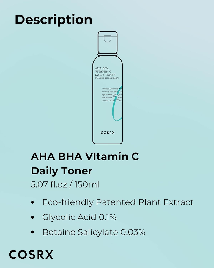 COSRX AHA BHA VITAMIN C DAILY TONER 150 ML