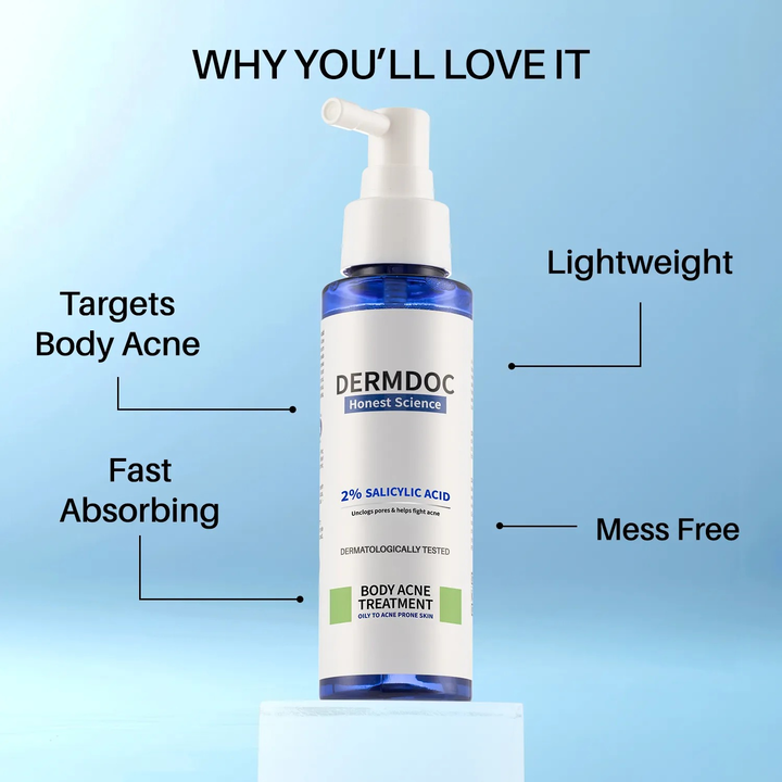 DERMDOC 2% SALICYLIC ACID BODY ACNE TEATMENT 100ML