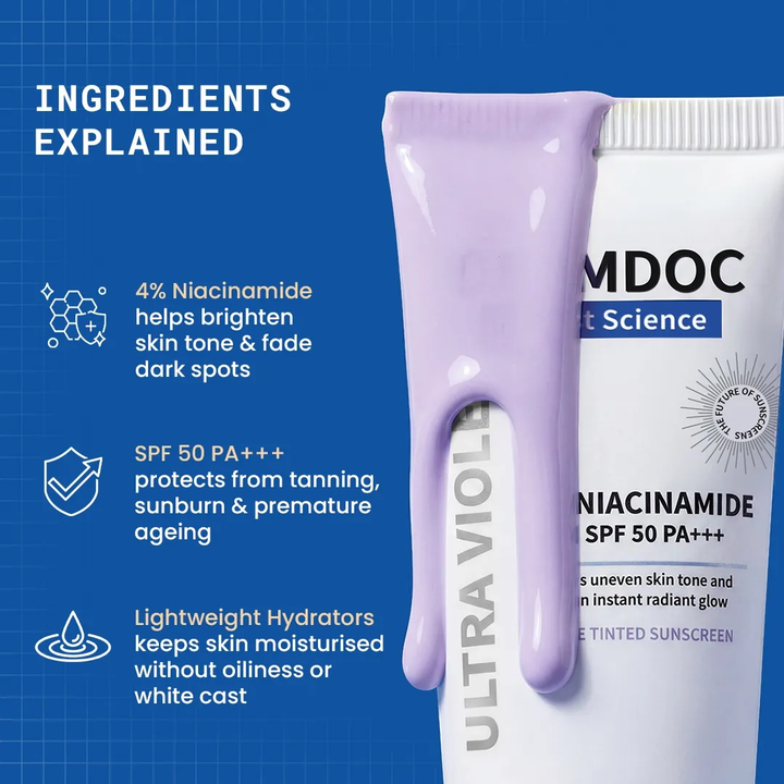 DERMDOC 4% NIACINAMIDE SUNSCREEN 50 - 60GM
