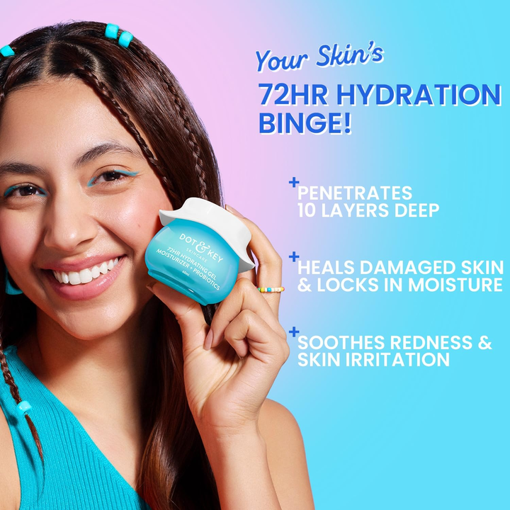 DOT & KEY 72 HYDRATING GEL MOISTURIZER+PROBIOTICS 60ML