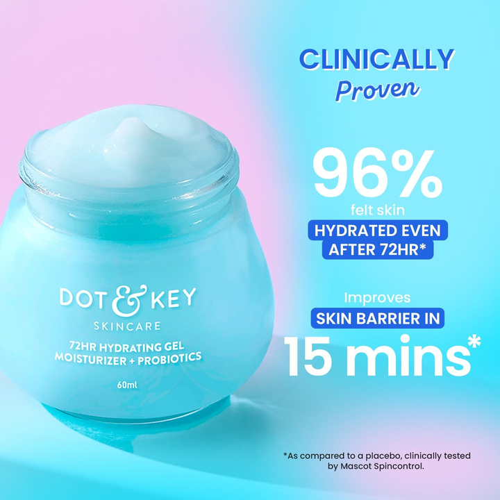 DOT & KEY 72 HYDRATING GEL MOISTURIZER+PROBIOTICS 60ML