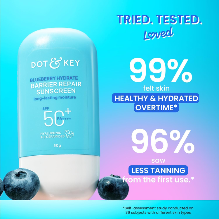 DOT & KEY BLUEBERRY HYDRATE BARRIER REPAIR SUNSCREEN SPF 50+ 50G