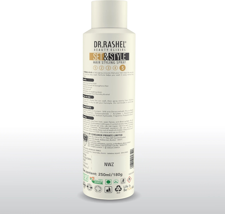 DR. RAHSEL SET & STYLE HAIR STYLING SPRAY STRONG HOLD 5- 250 ML