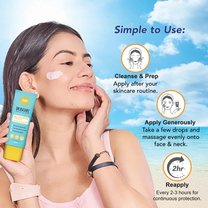 DR.RASHEL 1%HYALURONIC ACID SERUM SUNSCREEN SPF40 30ML