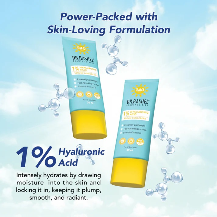 DR.RASHEL 1%HYALURONIC ACID SERUM SUNSCREEN SPF40 30ML
