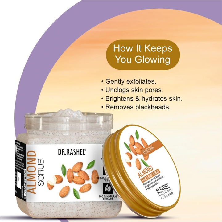 DR.RASHEL ALMOND FACE AND BODY SCRUB-380 ML
