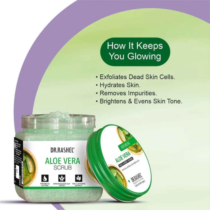 DR.RASHEL ALOEVERA FACE & BODY SCRUB- 380 ML