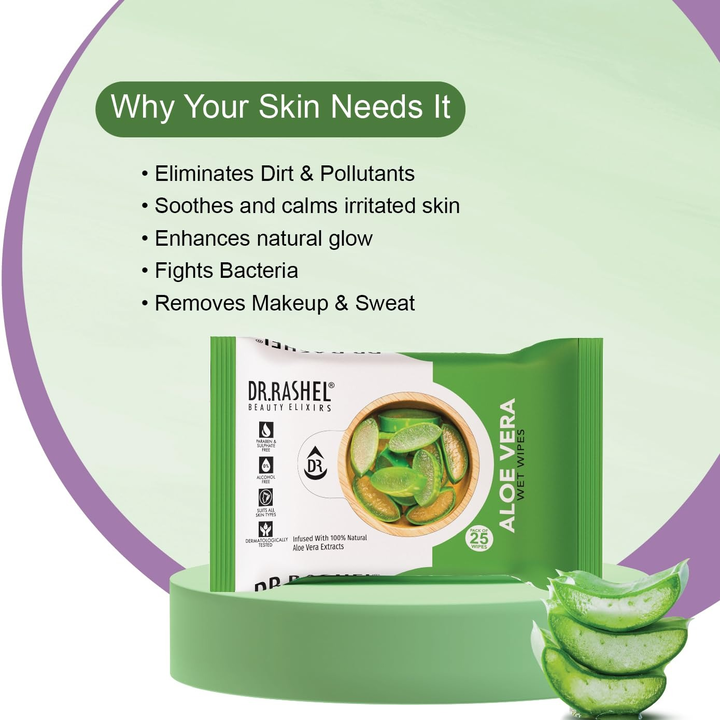 DR.RASHEL ALOEVERA WET WIPES- 25 WIPES/PACK