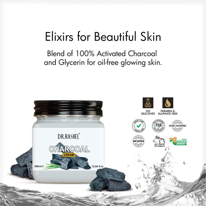 DR.RASHEL CHARCOAL FACE AND BODY CREAM- 380 ML