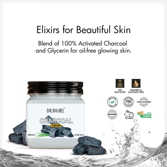 DR.RASHEL CHARCOAL FACE AND BODY CREAM- 380 ML