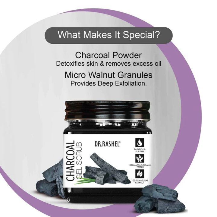 DR.RASHEL CHARCOAL FACE AND BODY GEL- 380 ML
