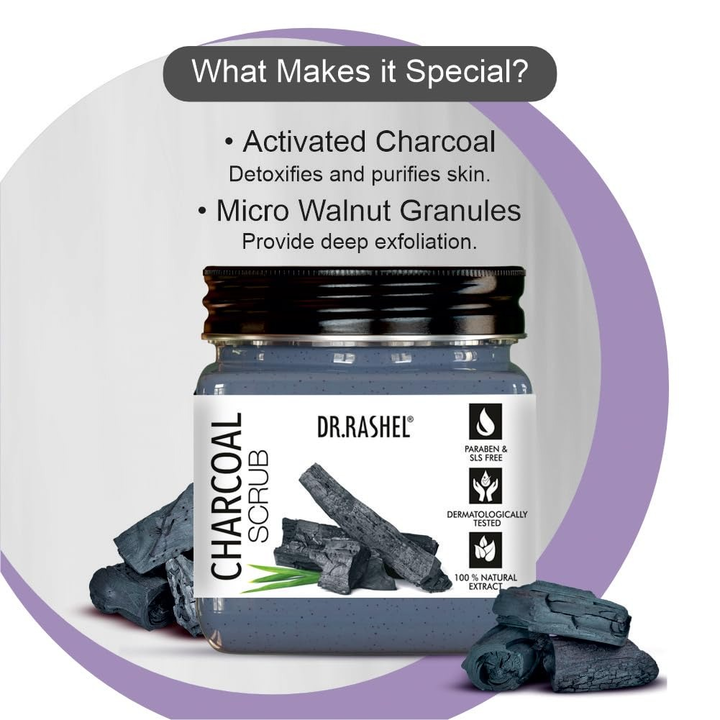 DR.RASHEL CHARCOAL FACE & BODY SCRUB- 380 ML