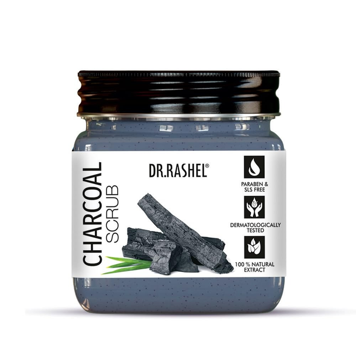 DR.RASHEL CHARCOAL FACE & BODY SCRUB- 380 ML