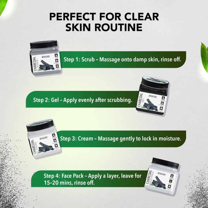 DR.RASHEL CHRCOAL FACIAL KIT-PACK OF 4