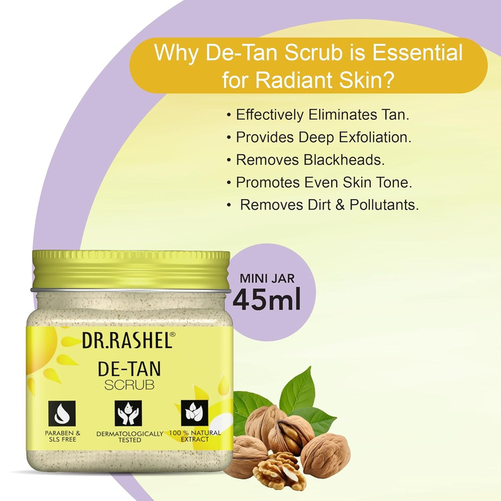 DR.RASHEL DE-TAN FACE & BODY SCRUB- 45 ML