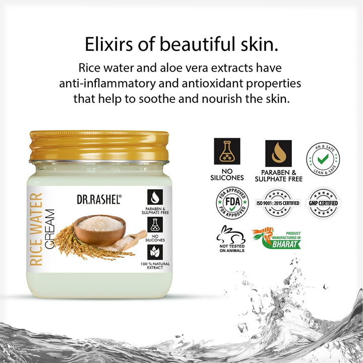 DR. RASHEL FACE & BODY CREAM RICE WATER- 380 ML