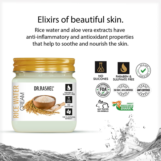 DR. RASHEL FACE & BODY CREAM RICE WATER- 380 ML