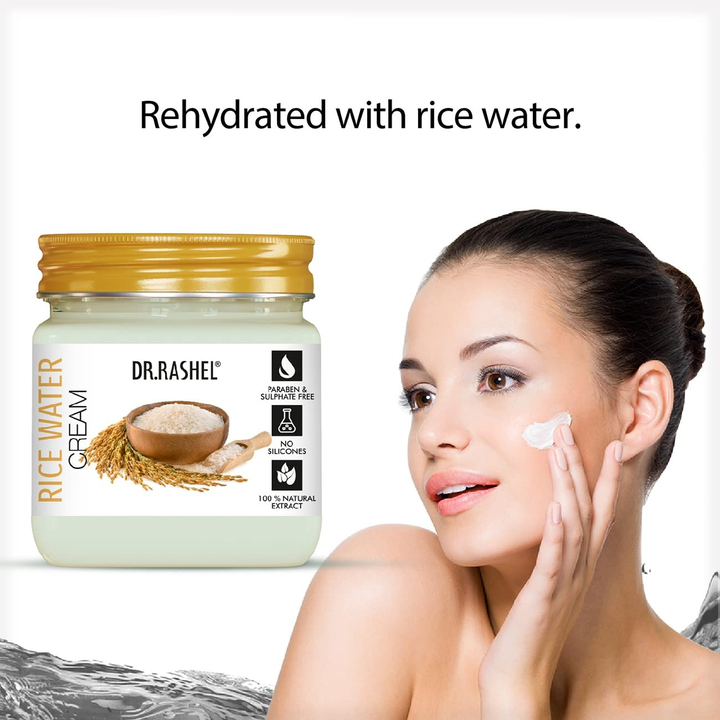 DR. RASHEL FACE & BODY CREAM RICE WATER- 380 ML