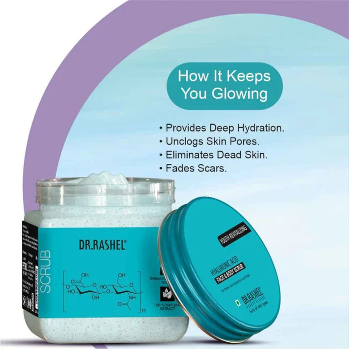 DR. RASHEL HYALURONIC ACID FACE & BODY SCRUB- 380 ML