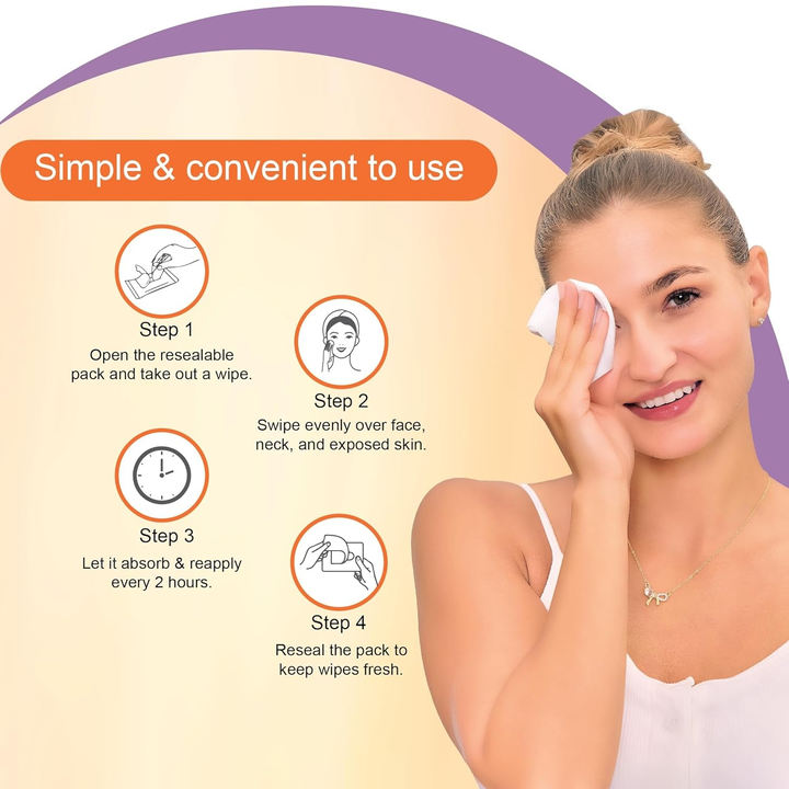 DR. RASHEL SUNSCREEN WIPES VITAMIN E SPF 15-8
