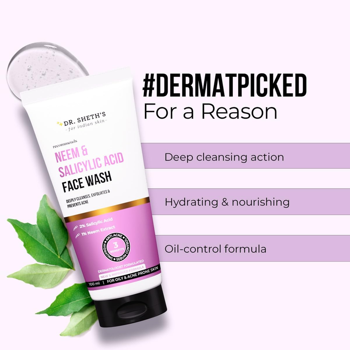 DR.SHETH'S FACE WASH NEEM & SALICYLIC ACID - 100G
