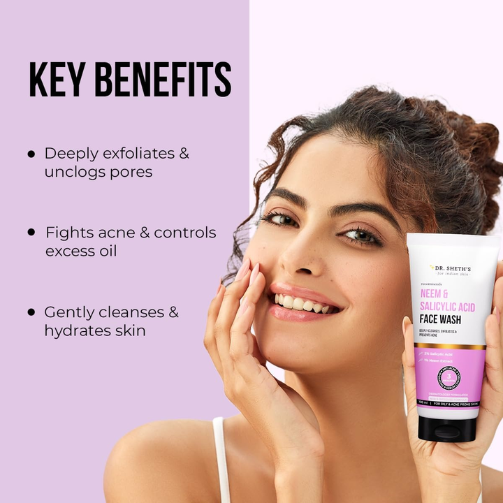 DR.SHETH'S FACE WASH NEEM & SALICYLIC ACID - 100G