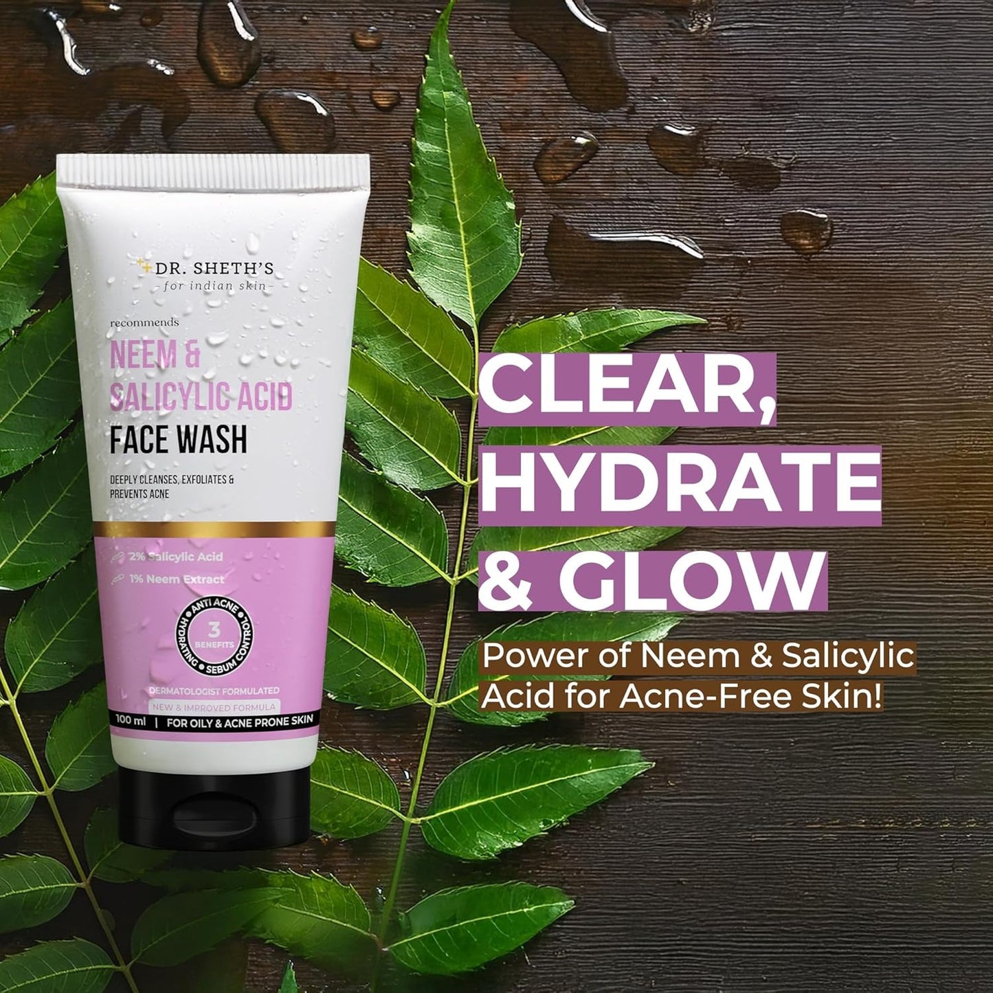 DR.SHETH'S FACE WASH NEEM & SALICYLIC ACID - 100G