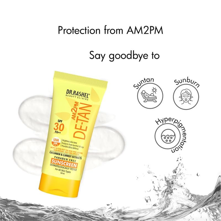 DR RASHEL DE-TAN SUNSCREEN SPF30 CUCUMBER &CARROT EXTRACT 50 ML